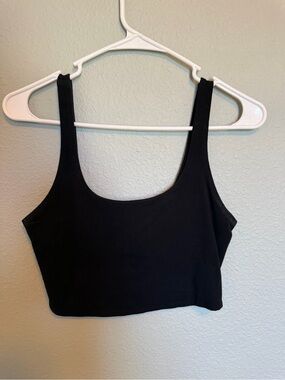 wild fable Black Cropped Scoop Tank